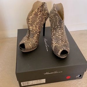 New Kenneth Cole Peep Toe Booties. With Box, 7.5